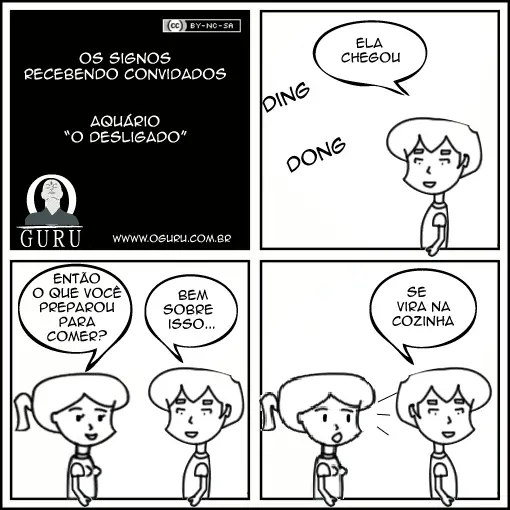 Tirinha de humor de Aquário