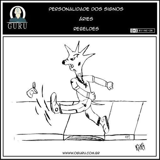 Tirinha de cachorro de Áries