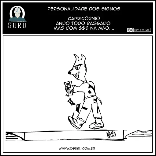 Tirinha de cachorro de Capricórnio