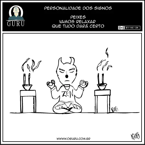Tirinha de cachorro de Peixes