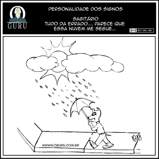 Tirinha de cachorro de Sagitário