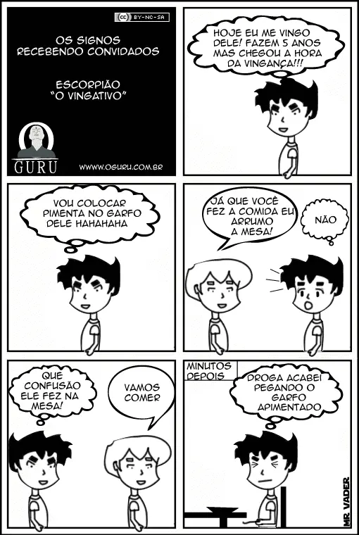 Tirinha de humor de Escorpião