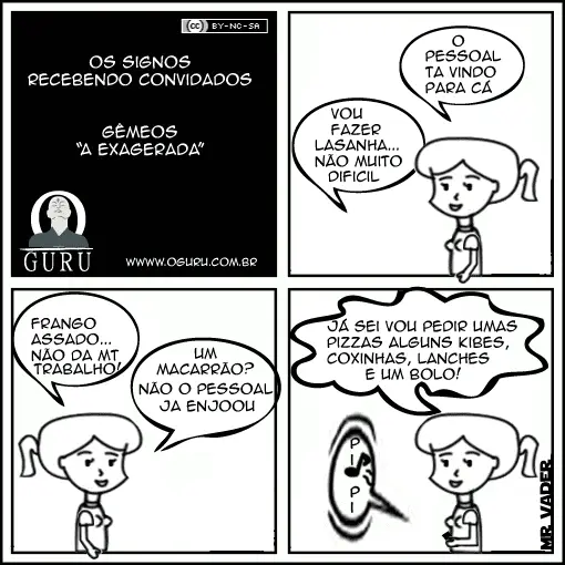 Tirinha de humor de Gêmeos