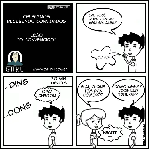 Tirinha de humor de Leão