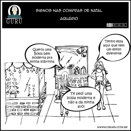 Tirinha de Natal de Aquário