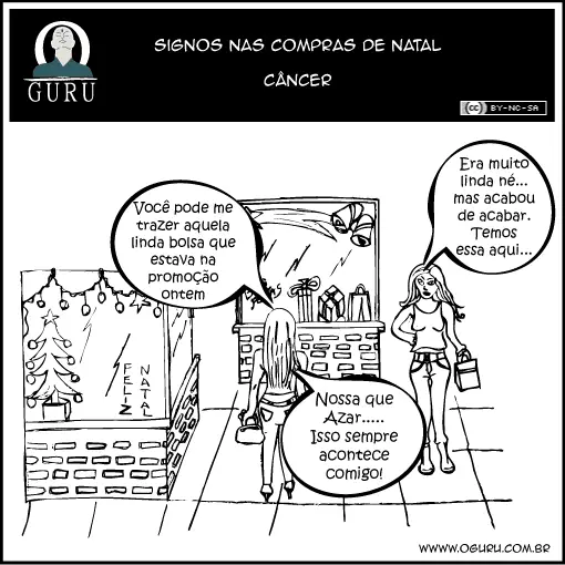 Tirinha de Natal de Câncer