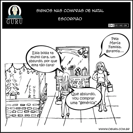 Tirinha de Natal de Escorpião