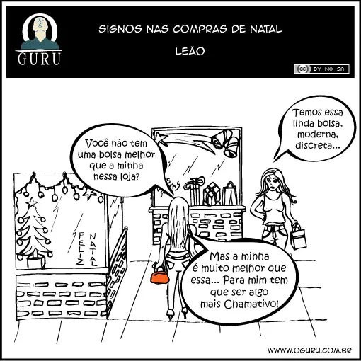 Tirinha de Natal de Leão