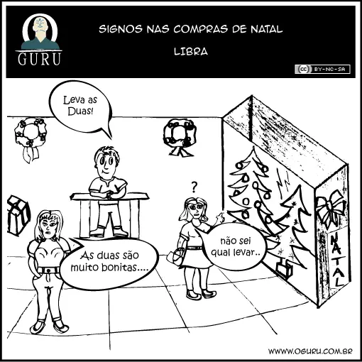 Tirinha de Natal de Libra
