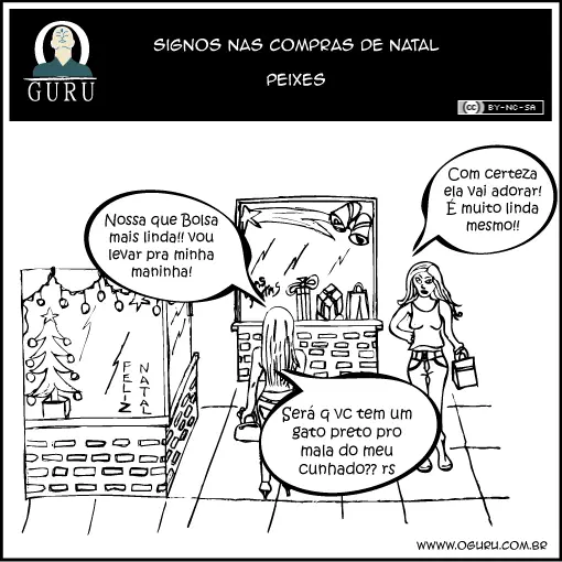 Tirinha de Natal de Peixes