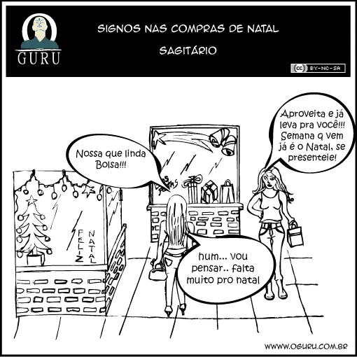 Tirinha de Natal de Sagitário