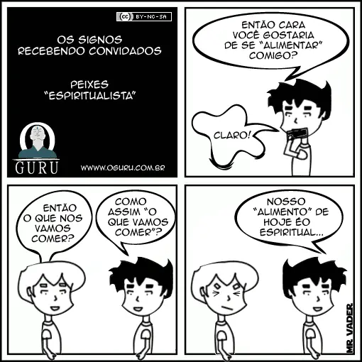 Tirinha de humor de Peixes