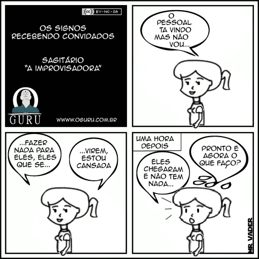 Tirinha de humor de Sagitário